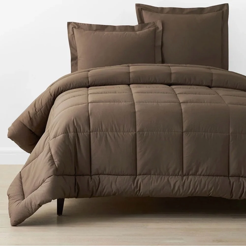 The Company Store Classic Cool Cotton Percale Comforter - Coffee, Twin/Twin XL